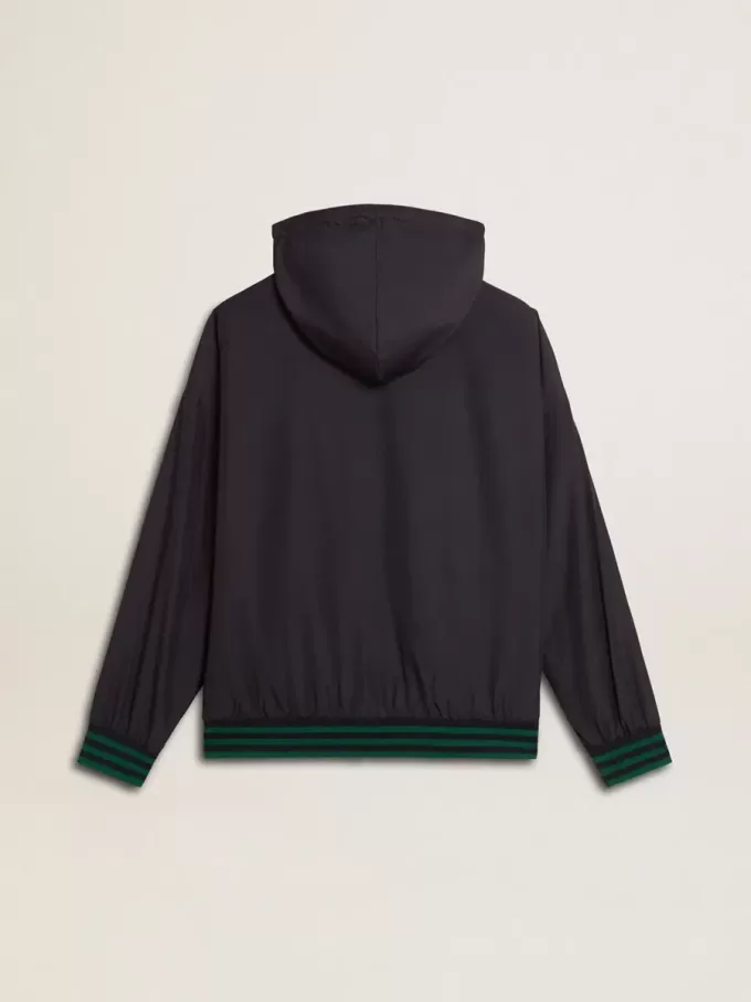 Groen en blauw omkeerbaar sweatshirt met capuchon voor heren
