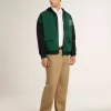 Groen en blauw omkeerbaar sweatshirt met capuchon voor heren