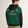Groen en blauw omkeerbaar sweatshirt met capuchon voor heren