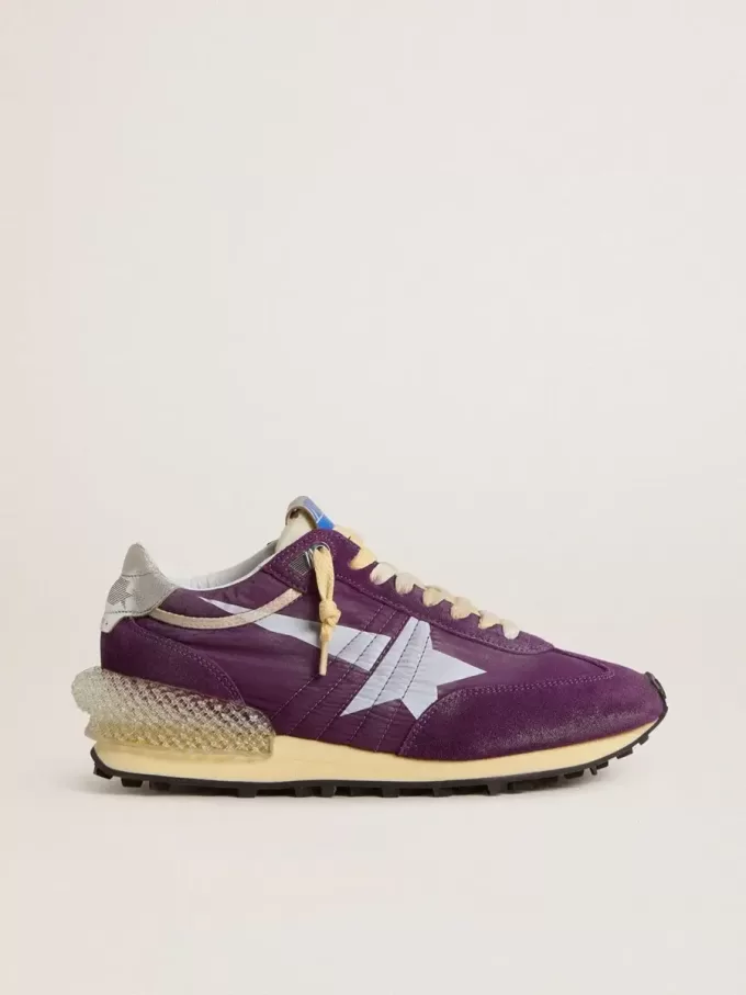 Heren Marathon met paars nylon bovenwerk en witte ster