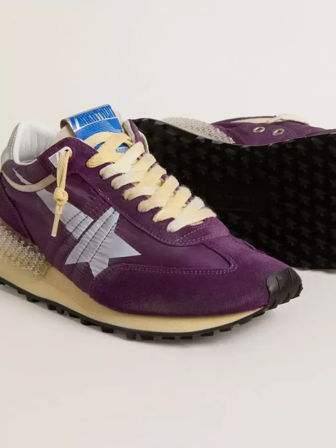 Heren Marathon met paars nylon bovenwerk en witte ster