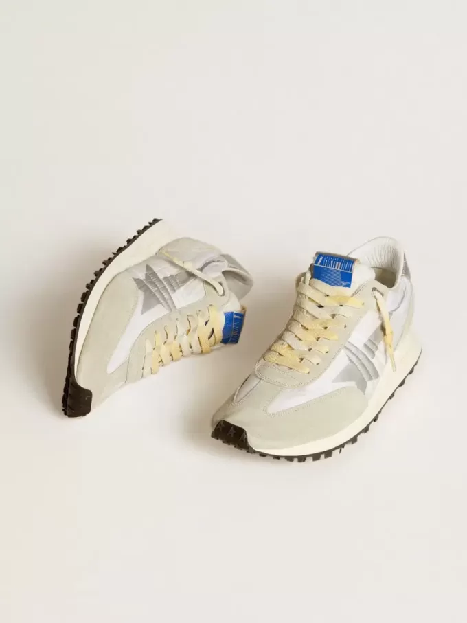 Heren Marathon met wit nylon bovenwerk en zilveren ster