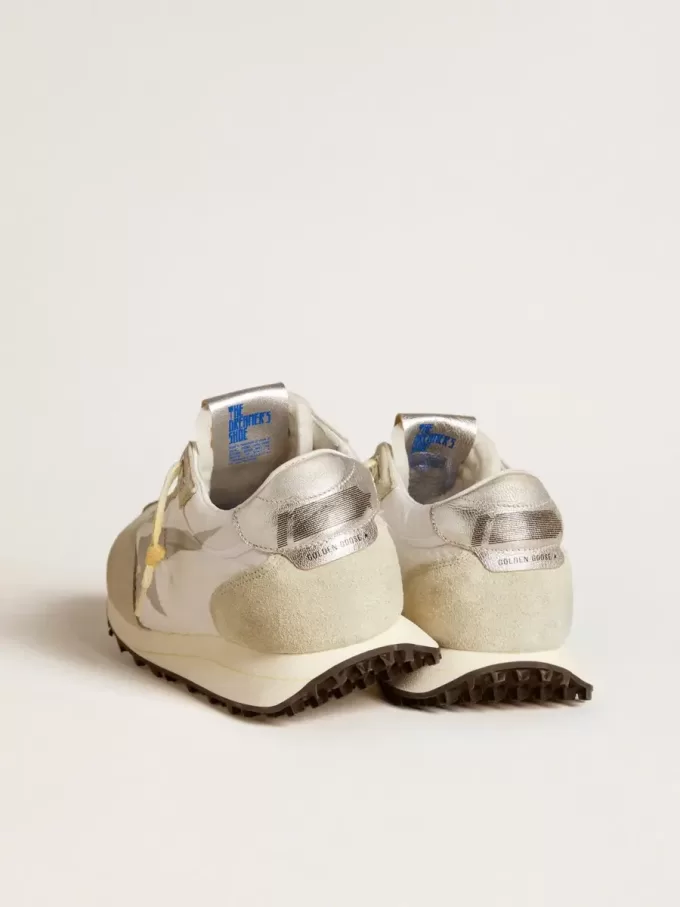 Heren Marathon met wit nylon bovenwerk en zilveren ster