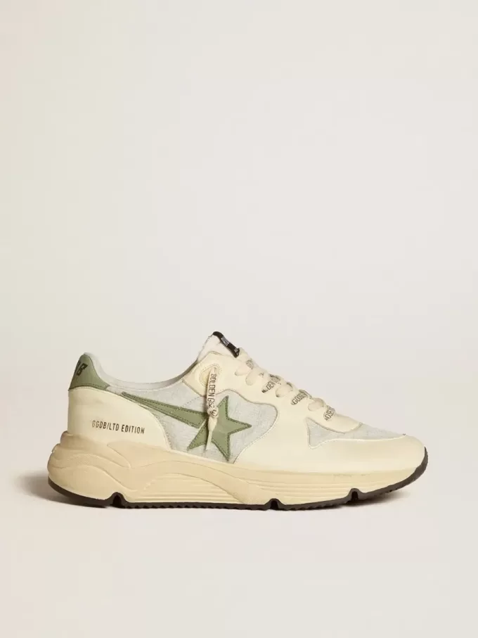 Heren Running Sole LTD van nylon en nappa met nubuck ster en hielstuk