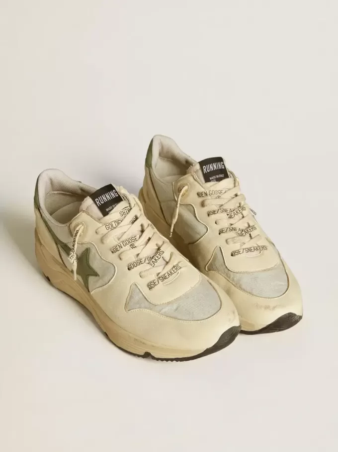 Heren Running Sole LTD van nylon en nappa met nubuck ster en hielstuk