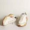 Heren Running Sole met leren ster en hielstuk met rode print