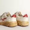 Heren Running Sole met leren ster en hielstuk met rode print