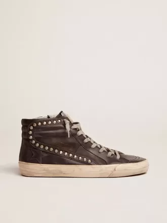 Heren Slide zwart met studs