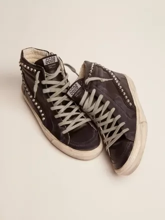 Heren Slide zwart met studs