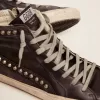 Heren Slide zwart met studs