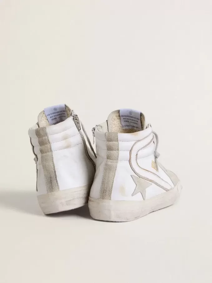 Heren slippers van leer met suède details