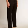 Heren smokingbroek van zwarte wollen gabardine