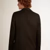 Heren smokingjasje van zwarte wollen gabardine