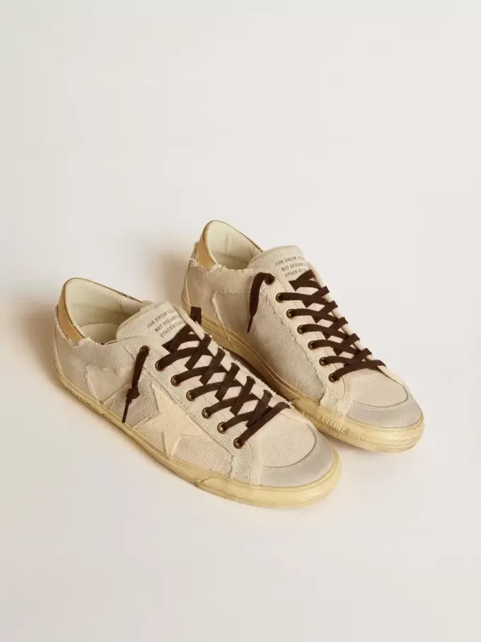 Heren Super-Star LTD van canvas met TPU-ster en leren hielstuk