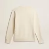 Heren sweatshirt van katoen met ronde hals en geborduurde letters