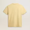 Heren T-shirt van katoen in lichtgeel met vervaagde letters