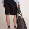 Herenbermudashort van donkerblauwe wol