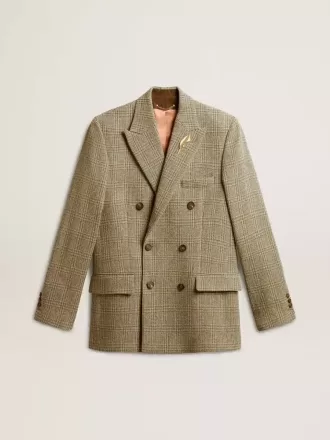 Herenblazer met dubbele knoopsluiting van Shetlandwol