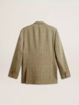 Herenblazer met dubbele knoopsluiting van Shetlandwol