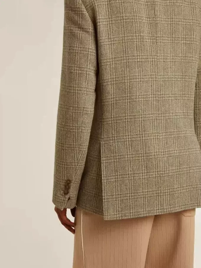 Herenblazer met dubbele knoopsluiting van Shetlandwol