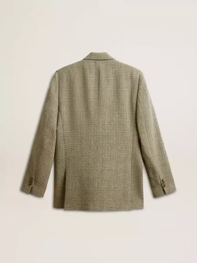 Herenblazer met dubbele knoopsluiting van Shetlandwol