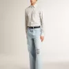 Herenbroek van denim met doorleefd effect