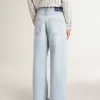 Herenbroek van denim met doorleefd effect