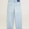 Herenbroek van denim met doorleefd effect