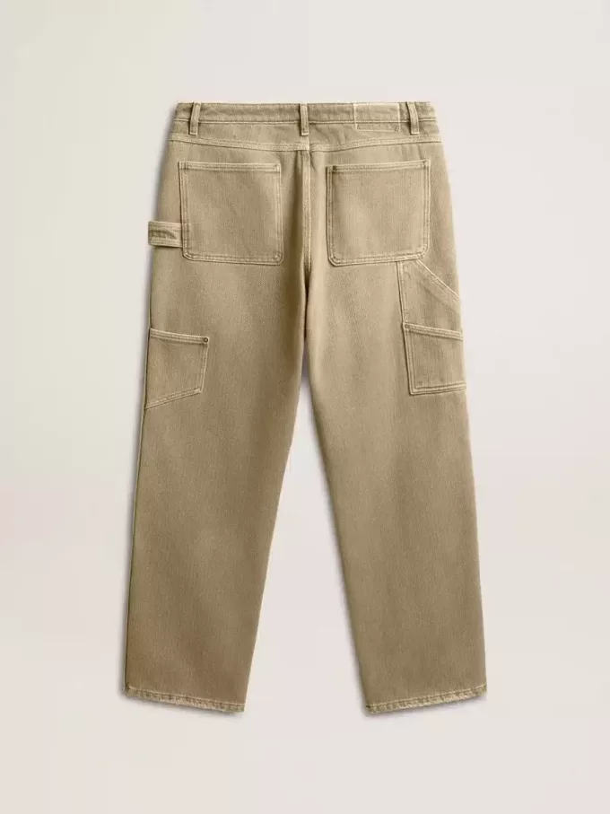 Herenbroek van katoen met distressed-effect