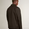 Herenjas met ritssluiting van zwarte wollen gabardine