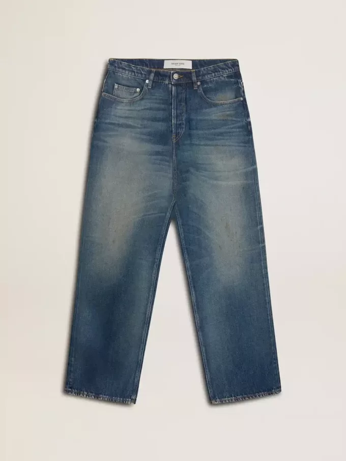 Herenjeans met losse pasvorm en medium wassing voor Chinees Nieuwjaar