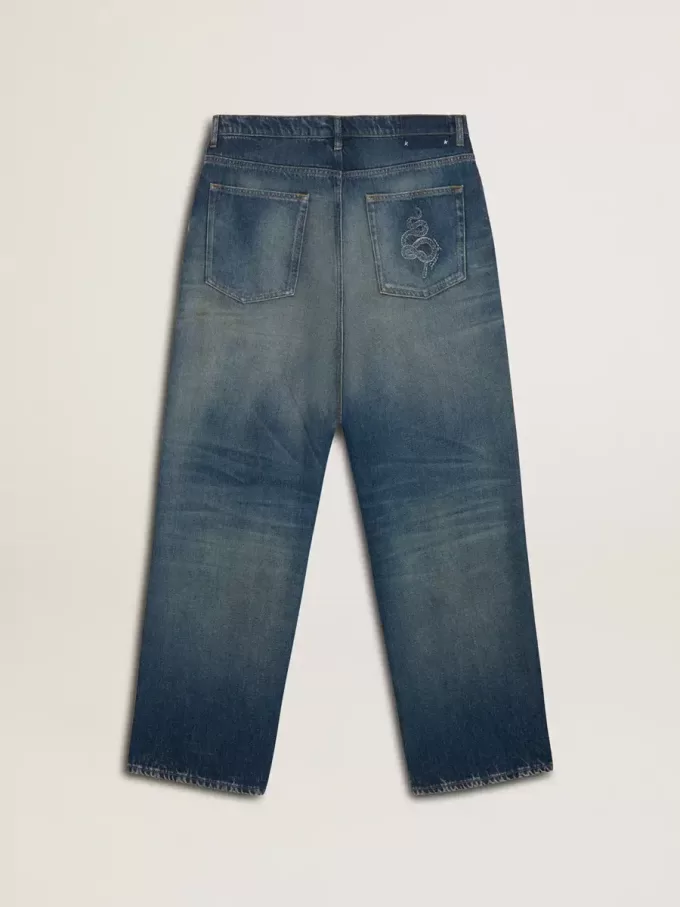 Herenjeans met losse pasvorm en medium wassing voor Chinees Nieuwjaar