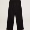 Herenjoggingbroek van donkerblauwe wol