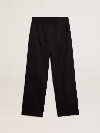 Herenjoggingbroek van donkerblauwe wol