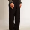 Herenjoggingbroek van donkerblauwe wol