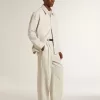 Herenjoggingbroek van kaki wolmix