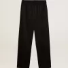 Herenjoggingbroek van zwarte wol