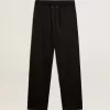 Herenjoggingbroek van zwarte wol