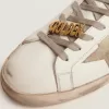 Herenketting met clip in oudgoudkleur met gouden letters