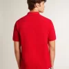 Herenpoloshirt van rood katoenpiqué