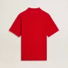 Herenpoloshirt van rood katoenpiqué
