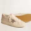 Hi Star LTD in nappa met suède ster en roze Swarovski-kristallen