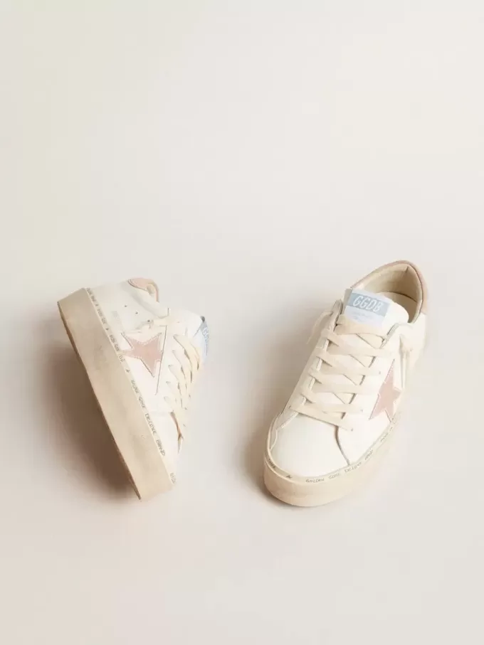 Hi Star LTD voor dames met oudroze suède ster en hielband met parels