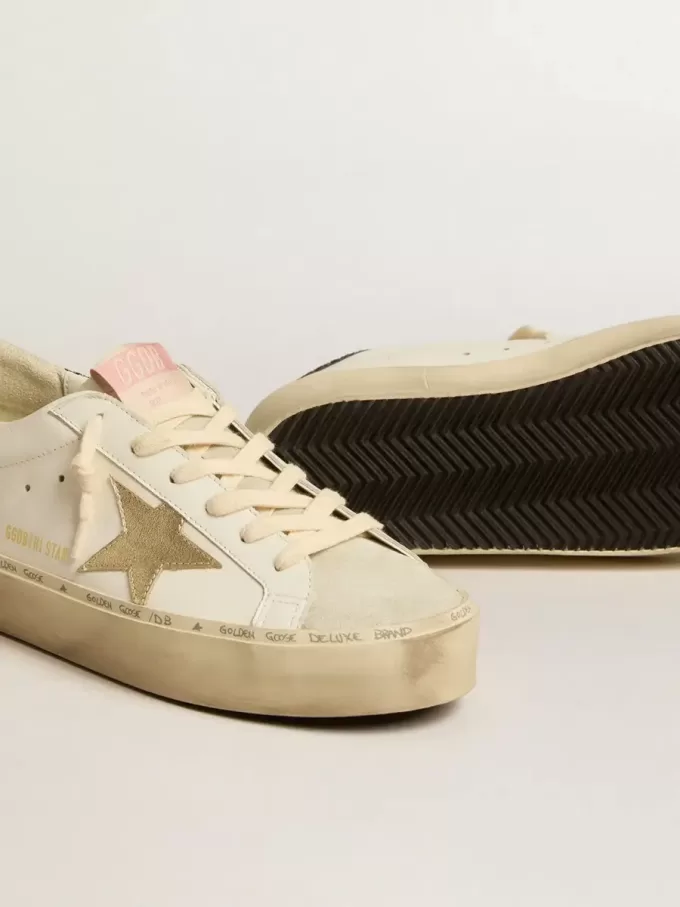 Hi Star met platina metallic leren ster en glitter hielbandje