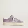 Hi Star voor dames in paars suède met zilveren glitterster