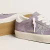 Hi Star voor dames in paars suède met zilveren glitterster