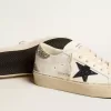 Hi Star voor dames met blauwe glitterster en platina glitter hielstuk