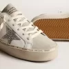 Hi Star voor dames met zilveren glitterster en duifgrijze nubuck hiellip