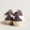 Hi Star voor dames met zilveren glitterster en robijnrode glitterhiellip