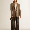 Houndstooth-jasje voor dames met all-over paillettenborduursel
